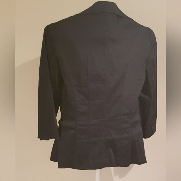 RICKI'S *NWOT* CLASSIC  Black Fitted 3/4 Sleeve Jacket Blazer STUNNING. Size 6. - Picture 3 of 14
